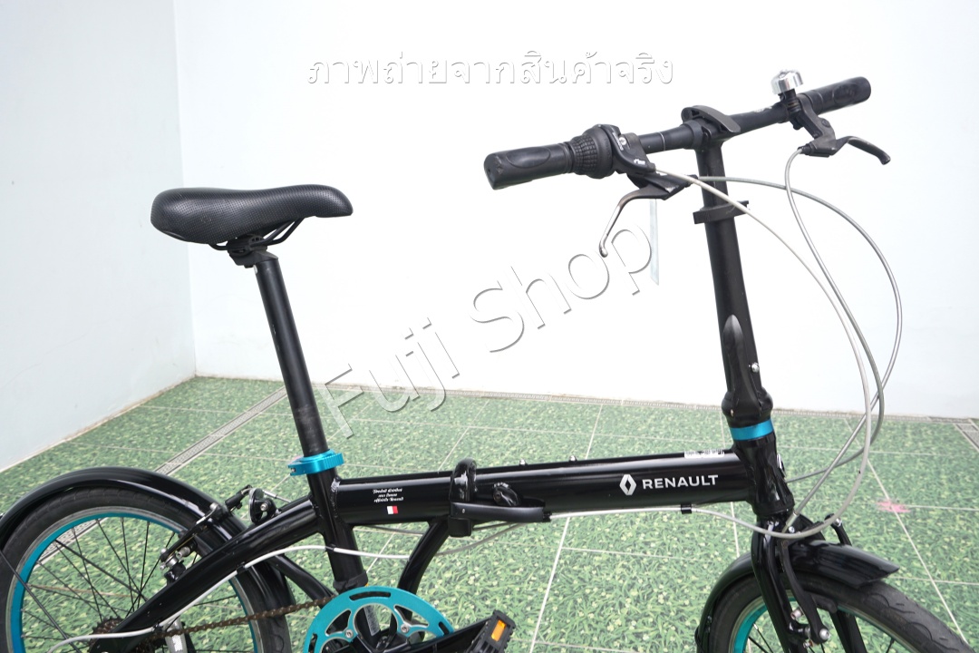 จักรยานพับได้ญี่ปุ่น - ล้อ 20 นิ้ว - มีเกียร์ - อลูมิเนียม - Renault Light 10 - สีดำ [จักรยานมือสอง]