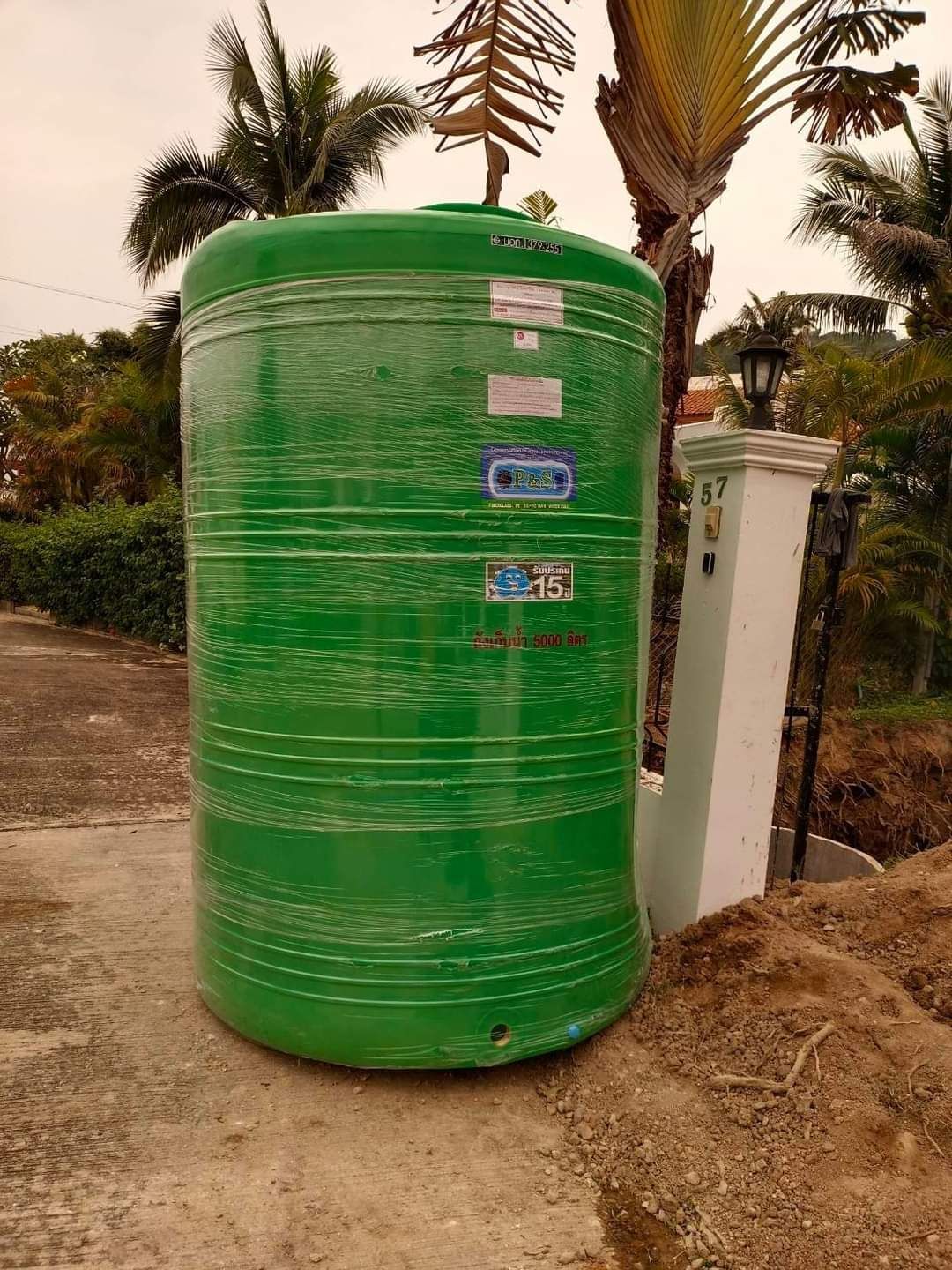 แทงค์ 5000 ล.P&S(สีเขียว)หนา8มิล ประกัน15ปี แถมลูกลอย มีมอก.ส่งฟรีกรุงเทพฯ.ระยอง สุพรรณ กาญฯปากช่อง ปราจีน ปราณบรุี แก่งกระจาน ชะอำ ชัยบาดาล