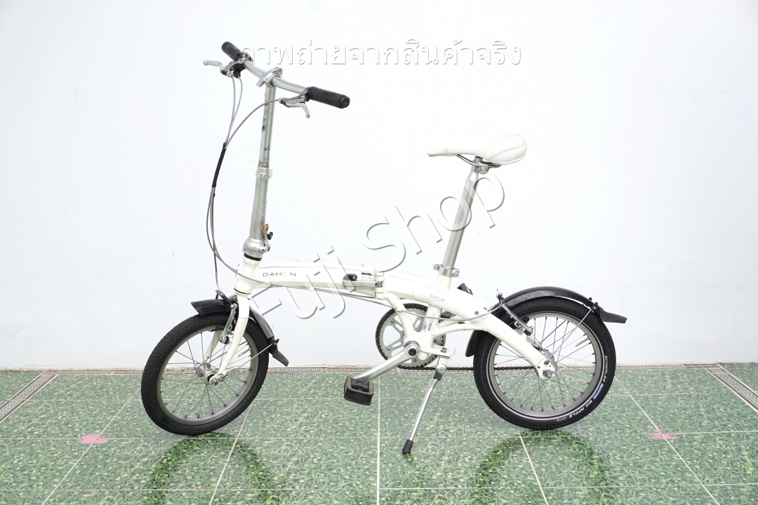 จักรยานพับได้ญี่ปุ่น - ล้อ 16 นิ้ว - มีเกียร์ - อลูมิเนียม - Dahon Curve D3 - สีขาว [จักรยานมือสอง]