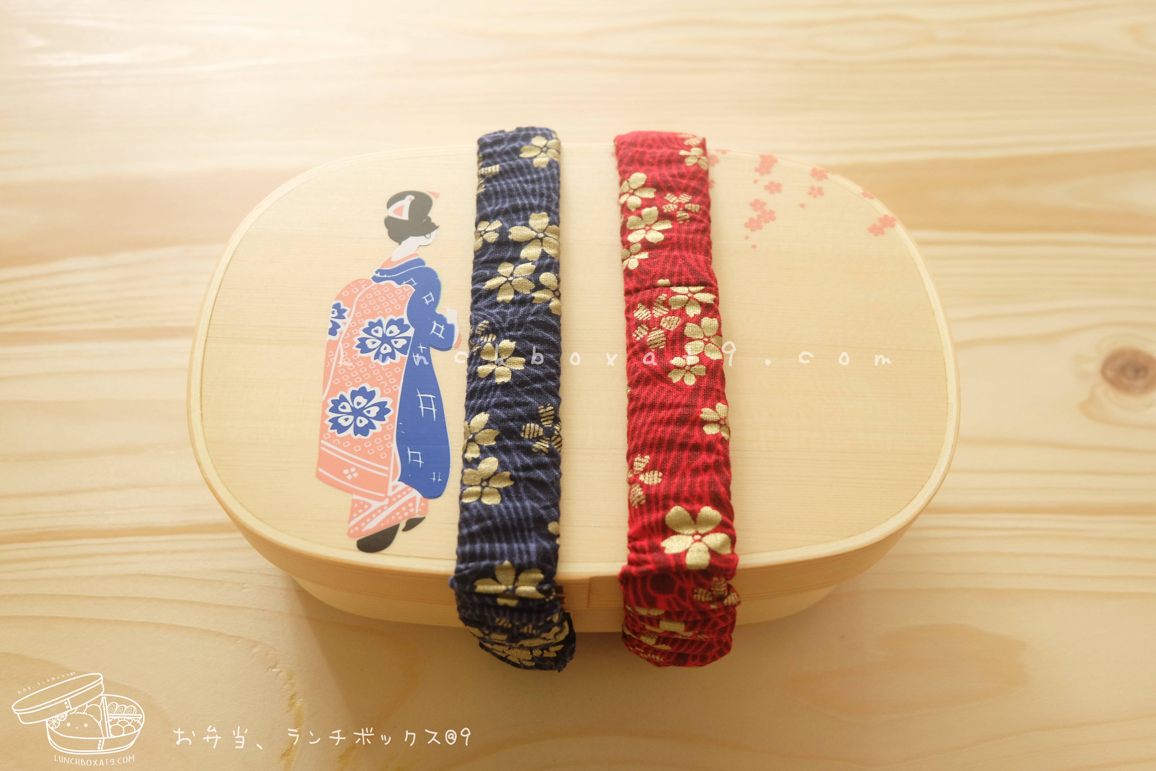 Japan Sakura Lunch Band - สายรัดกล่องข้าวลายดอกซากุระ