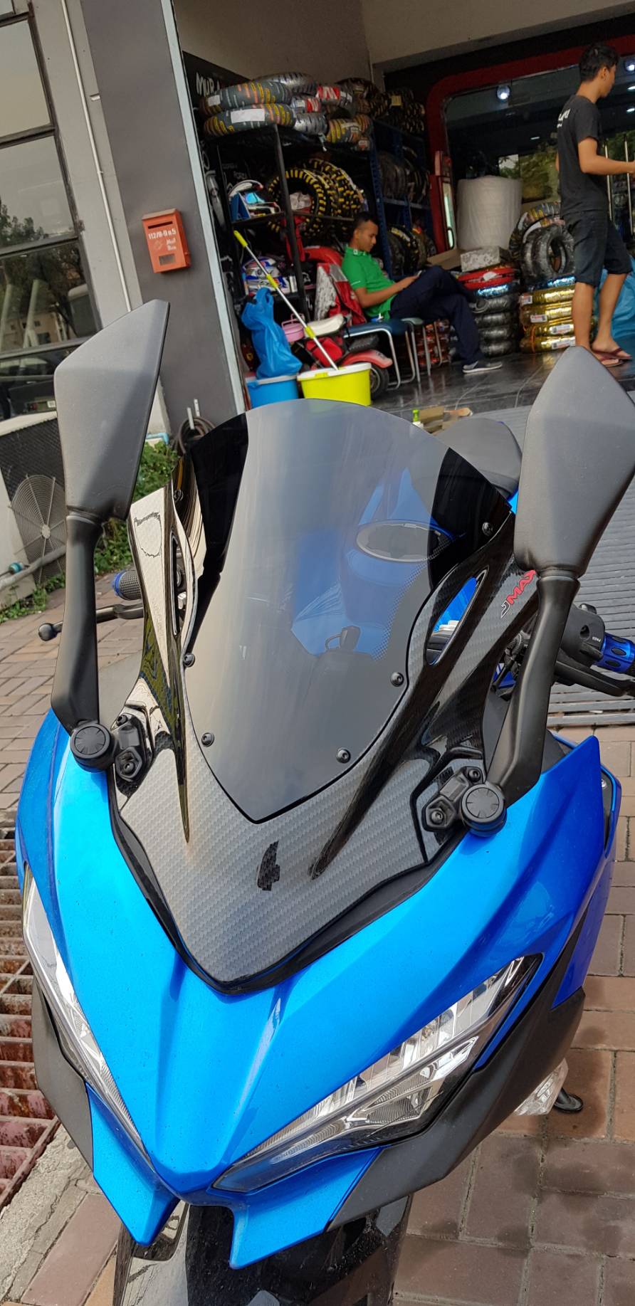 ชิวหน้า JMAX KAWASAKI NINJA 400 สีดำด้าน 1900