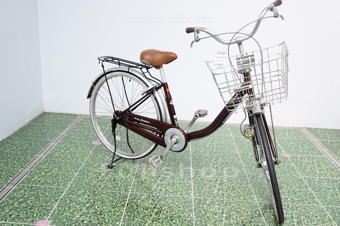 จักรยานแม่บ้านญี่ปุ่น - ล้อ 26 นิ้ว - ไม่มีเกียร์ - อลูมิเนียม - ไฟหน้าอัตโนมัติ - Miyata - สีน้ำตาล [จักรยานมือสอง]