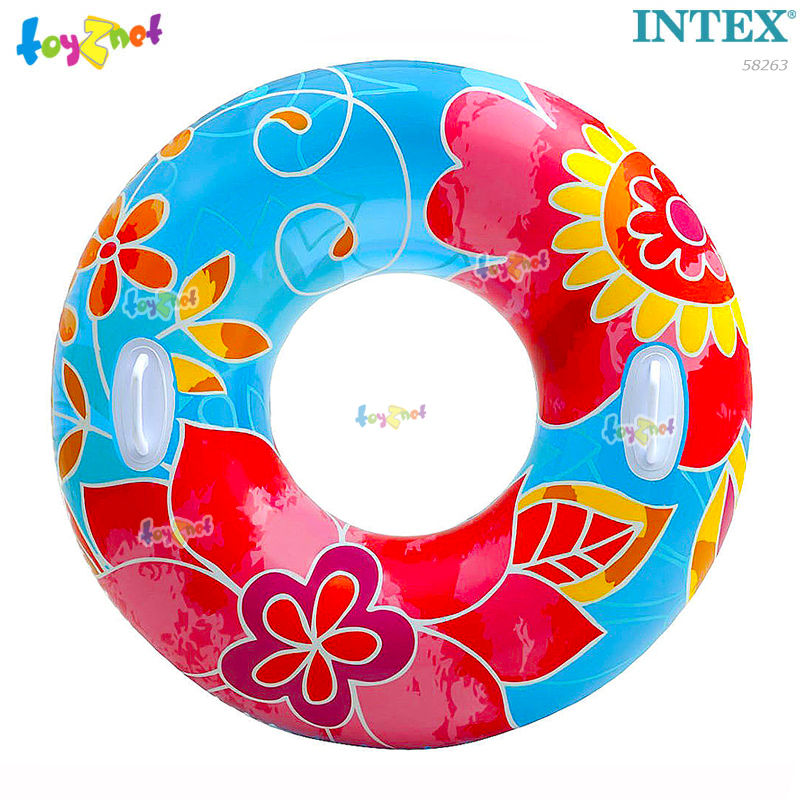 Intex ส่งฟรี ห่วงยางลายใบไม้ 38 นิ้ว (97 ซม.) ดอกรัก รุ่น 58263 สำเนา