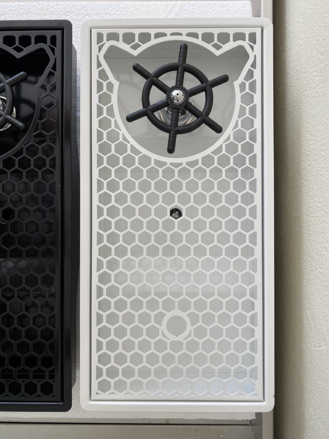 Rinser ที่ฉีดล้างแก้ว 1 หัวฉีดหัวหมี ลายรังผึ้ง สีขาว