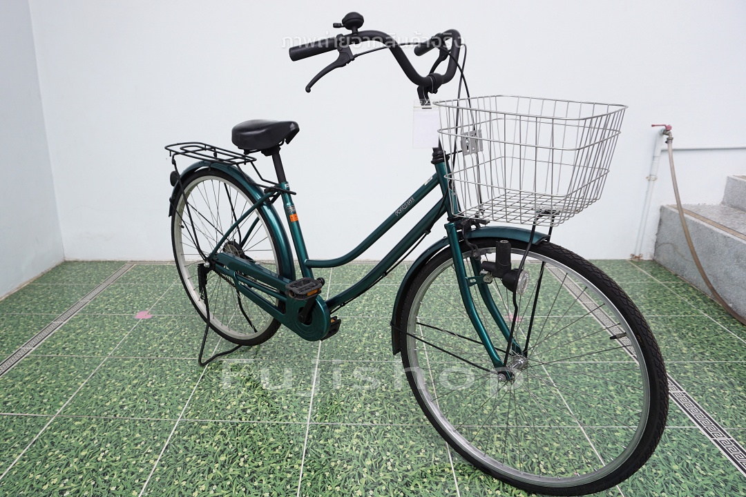 จักรยานแม่บ้านญี่ปุ่น - ล้อ 26 นิ้ว - ไม่มีเกียร์ - Fromage - สีเขียว [จักรยานมือสอง]