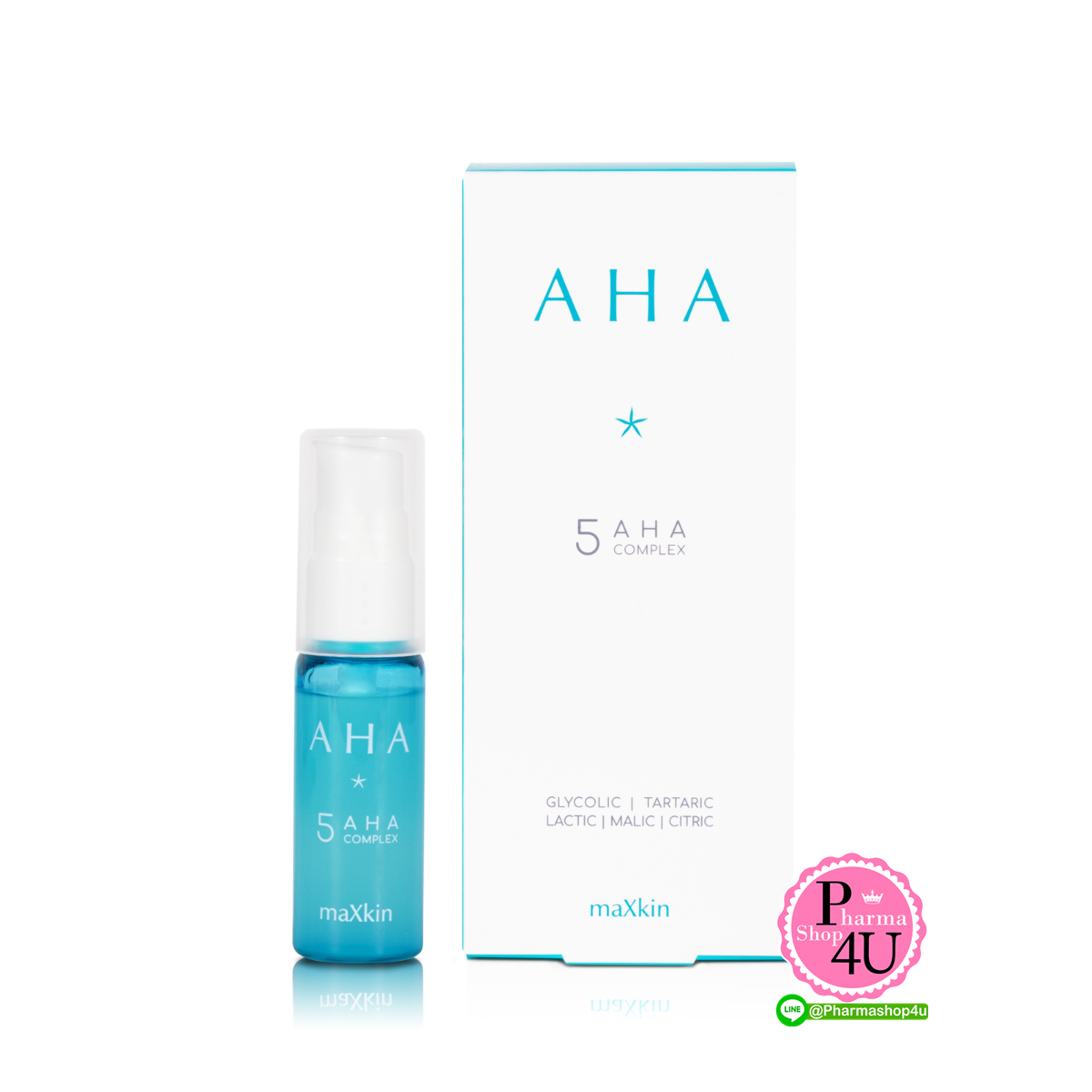 maXkin AHA serum AHA 10% (แม็กสกิน เอเอชเอ เซรั่ม) 16.5 ml.