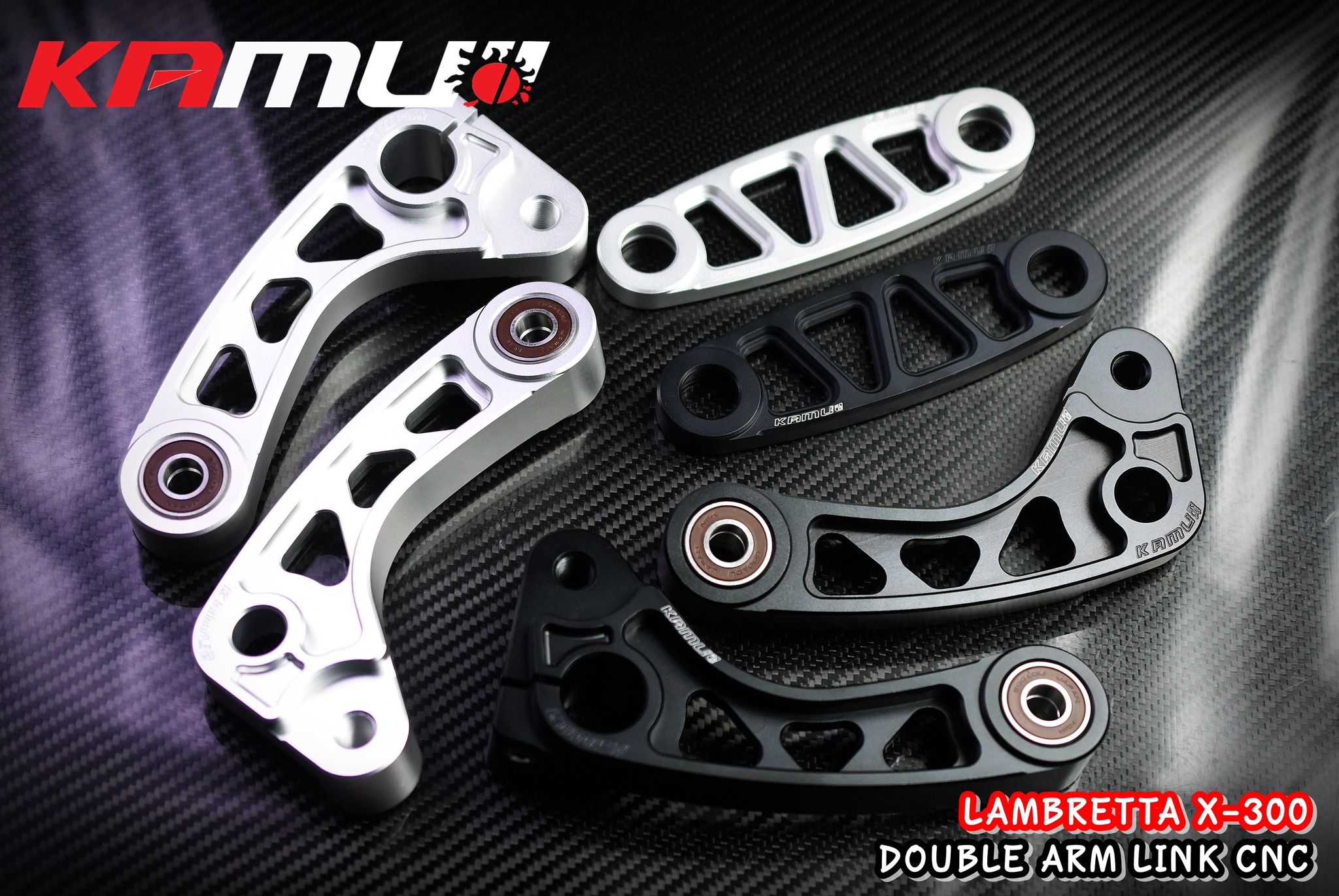 Double Arm Link CNC Lambretta X-300 ขาค้ำปั๊มหน้า CNC