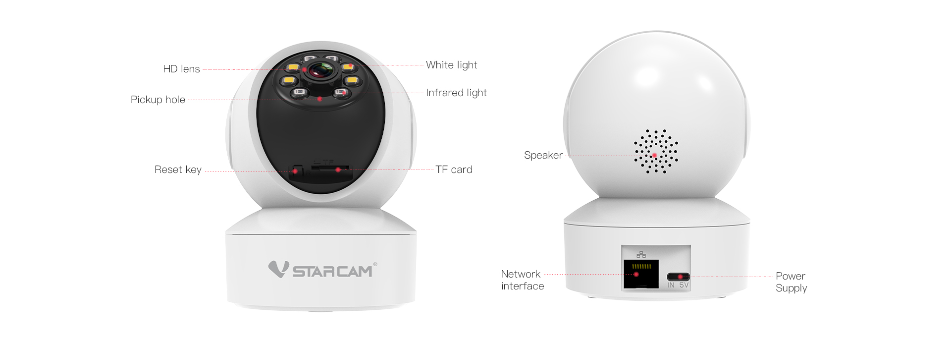 Vstarcam CS49L กล้องวงจรปิดระบบ IP WIFI 3 MP Color Night Vision มีไมค์และลำโพงในตัว BY BILLIONAIRE SECURETECH CS49L