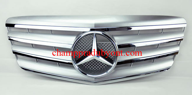 กระจังหน้า BENZ E-CLASS W211 07-09 เงิน ทรง CL โลโก้ใหญ่
