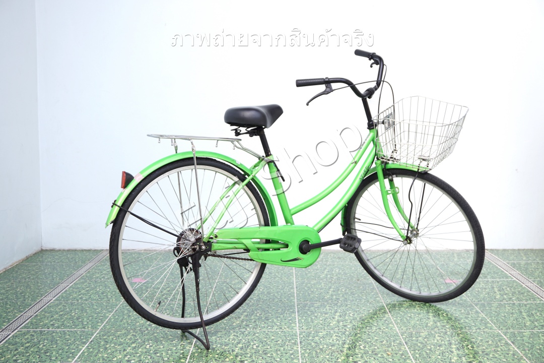 จักรยานแม่บ้านญี่ปุ่น - ล้อ 26 นิ้ว - ไม่มีเกียร์ - สีเขียว [จักรยานมือสอง]