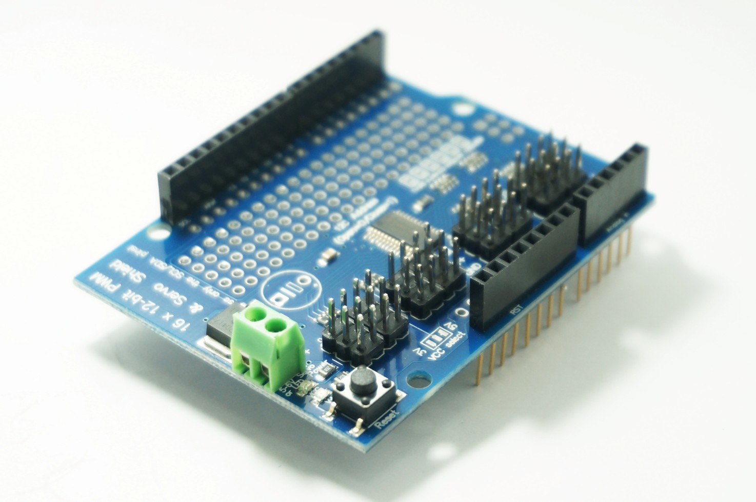16 Channel 12-bit PWM Servo Driver (PCA9685) UNO shield
