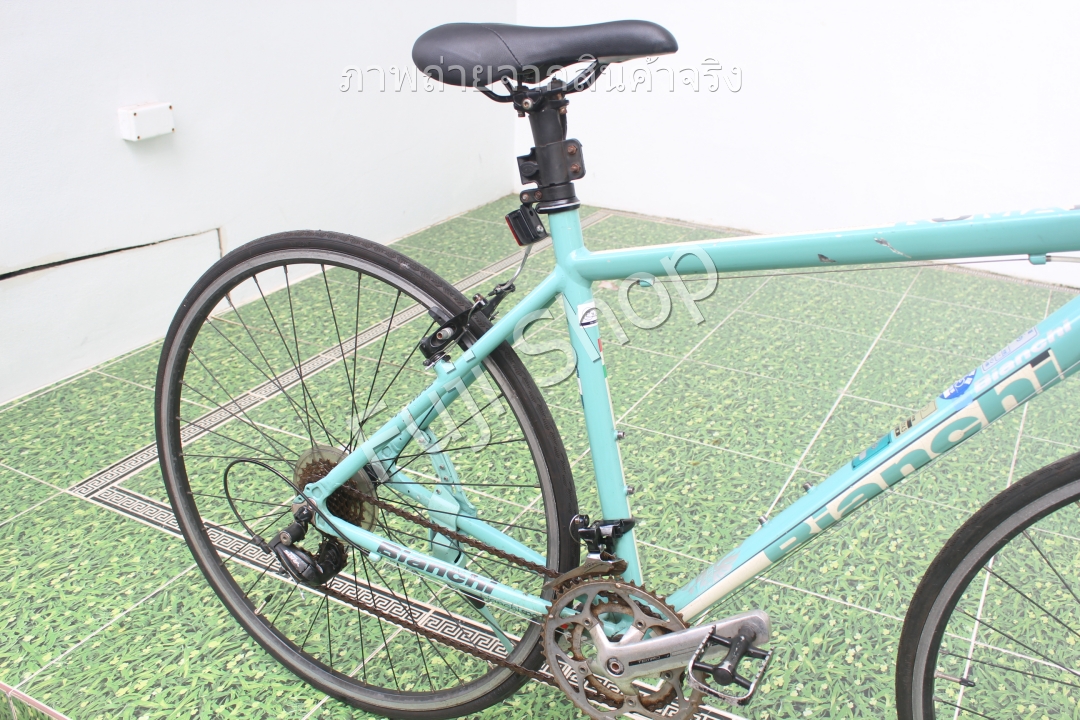 จักรยานไฮบริดญี่ปุ่น - ล้อ 700c - มีเกียร์ - อลูมิเนียม - Bianchi Roma II - สีเขียว [จักรยานมือสอง]