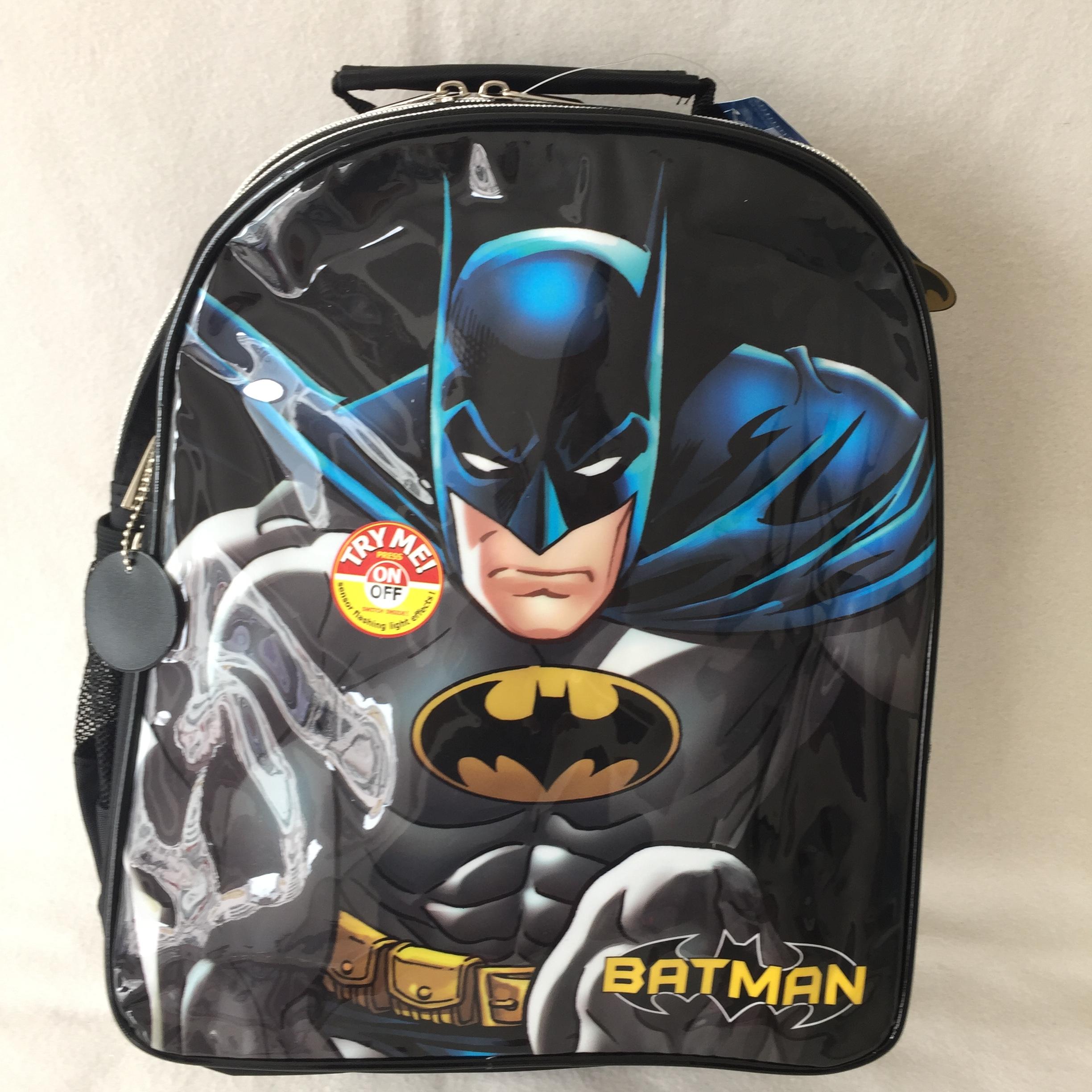 Batman กระเป๋าเป้ 12 นิ้ว แบทแมน กระเป๋าสะพาย กระเป๋านักเรียน กระเป๋าเด็ก Batman Backpack ดำ 12 นิ้ว