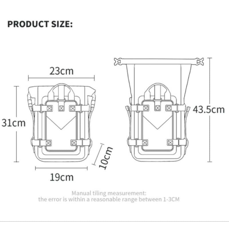 MOTOWOLF MDL 0715 กระเป๋าใส่ของ ติดข้างมอเตอร์ไซค์ กันน้ำ กันฝน