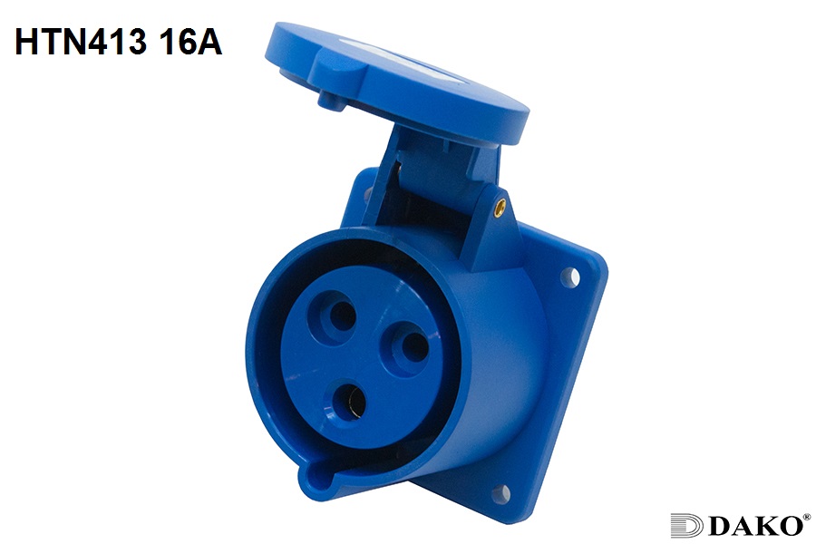 HTN 413 ปลั๊กตัวเมียฝังตรง 2P+E 16A 230V IP44 6h