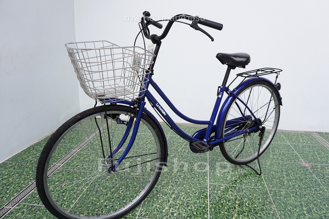 จักรยานแม่บ้านญี่ปุ่น - ล้อ 26 นิ้ว - ไม่มีเกียร์ - สีน้ำเงิน [จักรยานมือสอง]