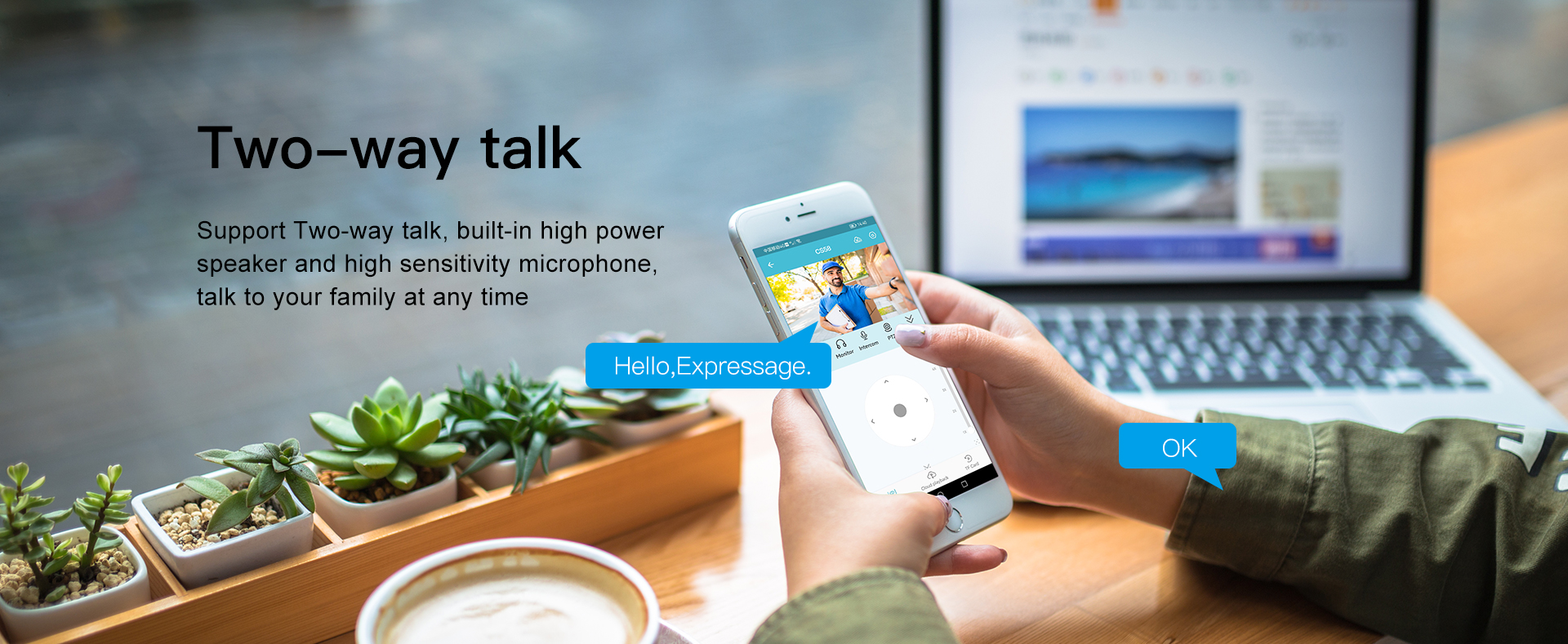 Vstarcam CS58 กล้องวงจรปิดระบบ IP WIFI 3 MP มีไมค์และลำโพงในตัว ติดตั้งภายนอกได้ BY BILLIONAIRE SECURETECH CS58