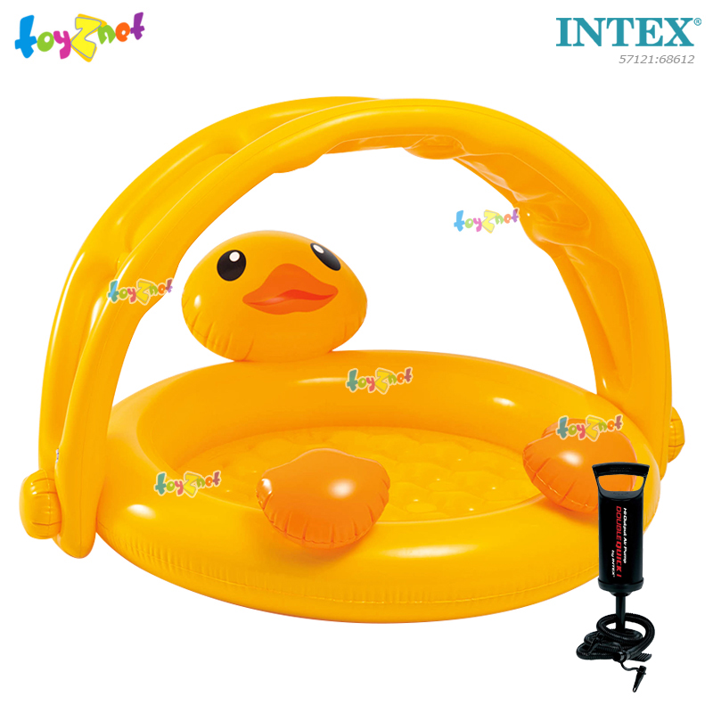 Intex Ducky Friend Baby Pool 1.17x1.12x0.69 m. no.57121 + DQI Air Pump