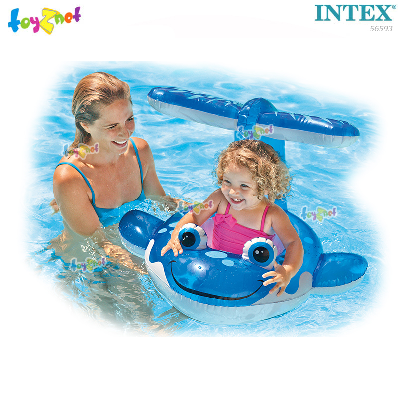 Intex ส่งฟรี ห่วงยางเด็กสอดขารูปปลาวาฬน้อย 1.04 x 0.84 ม. รุ่น 56593