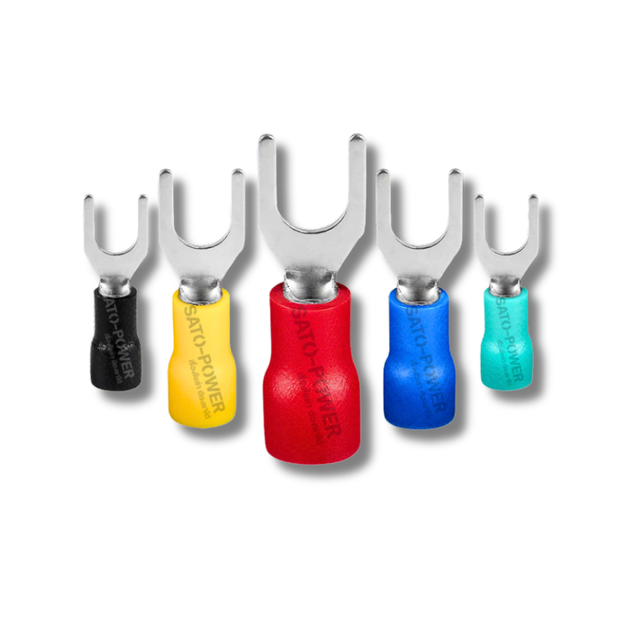 SUNMOON หางปลาแฉกหุ้ม SV Insulated Sqade Terminals PVC ปลอกหุ้มฉนวนกันไฟฟ้า หางปลาต่อสายไฟ หางปลาแฉก หางปลาแฉกหุ้ม SV Sunmoon