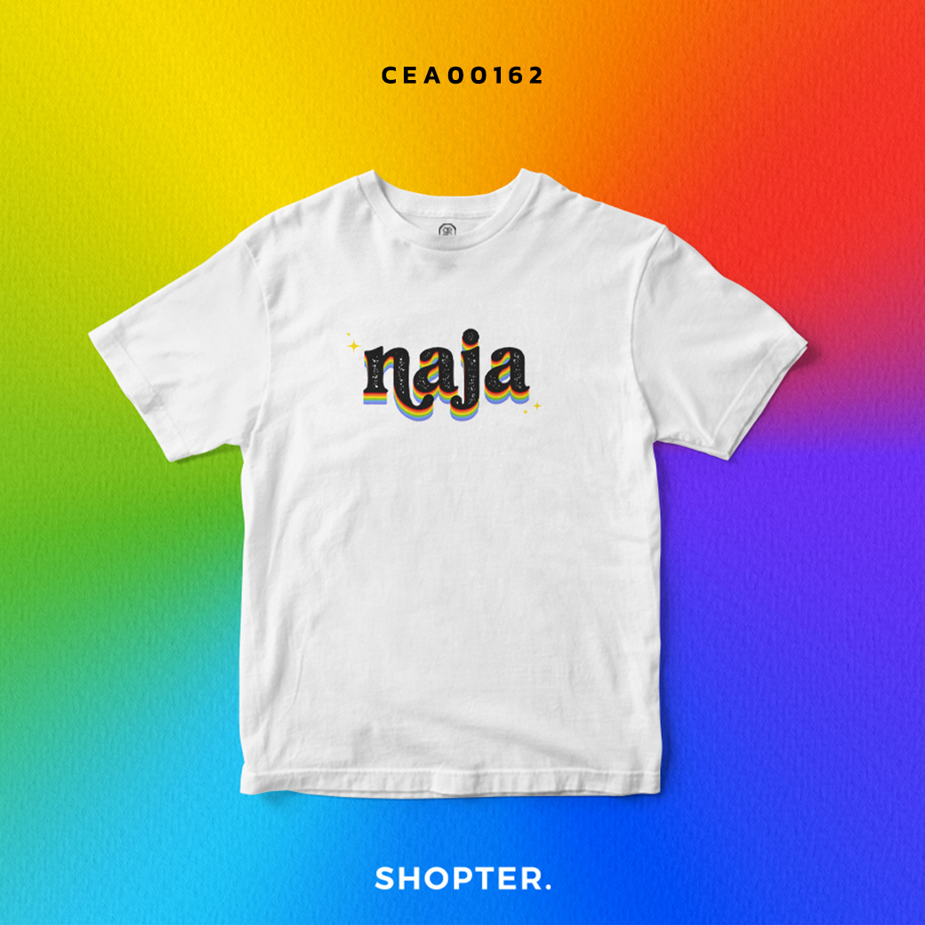 เสื้อยืด พิมพ์ลาย T-SHIRT naja สีขาว CEA00162 #PrideCollection #เสื้อยืด #UNBRAND #SHOPTER