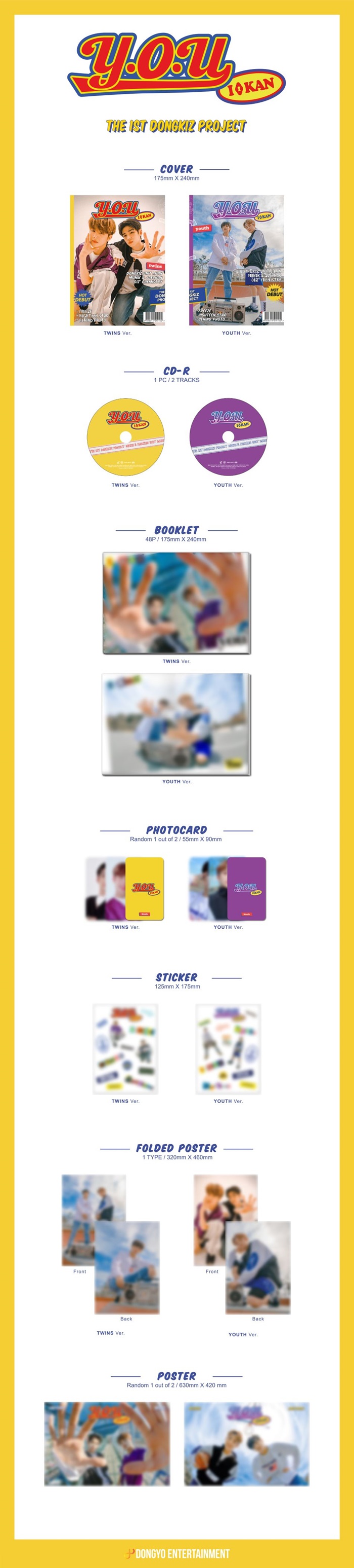 [PRE-ORDER] DONGKIZ I:KAN - 1st Single Album "Y.O.U"