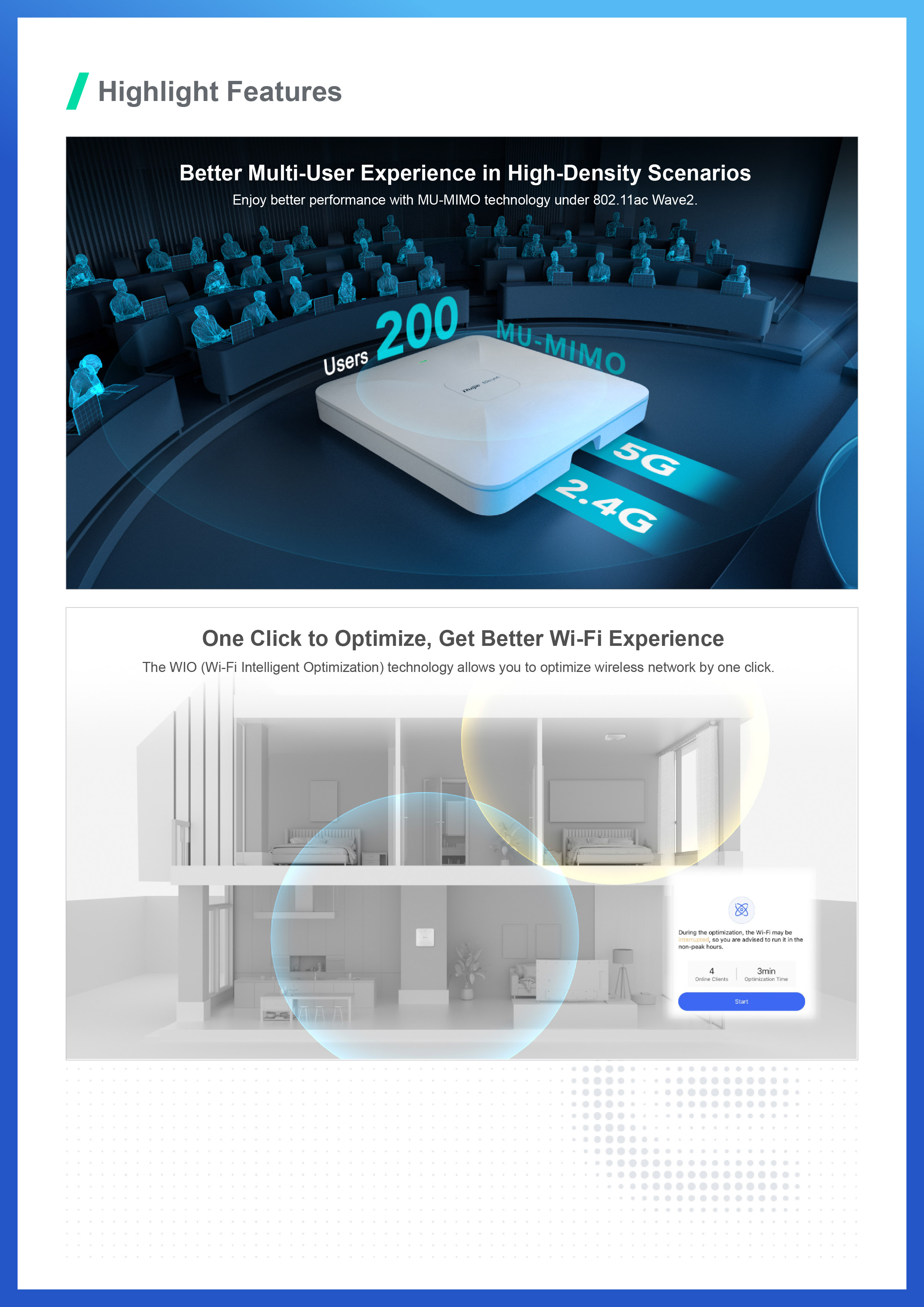 RUIJIE RG-RAP2200(E) Wi-Fi 5 1267Mbps Ceiling Access Point BY BILLIONAIRE SECURETECH RG-RAP2200(E)
