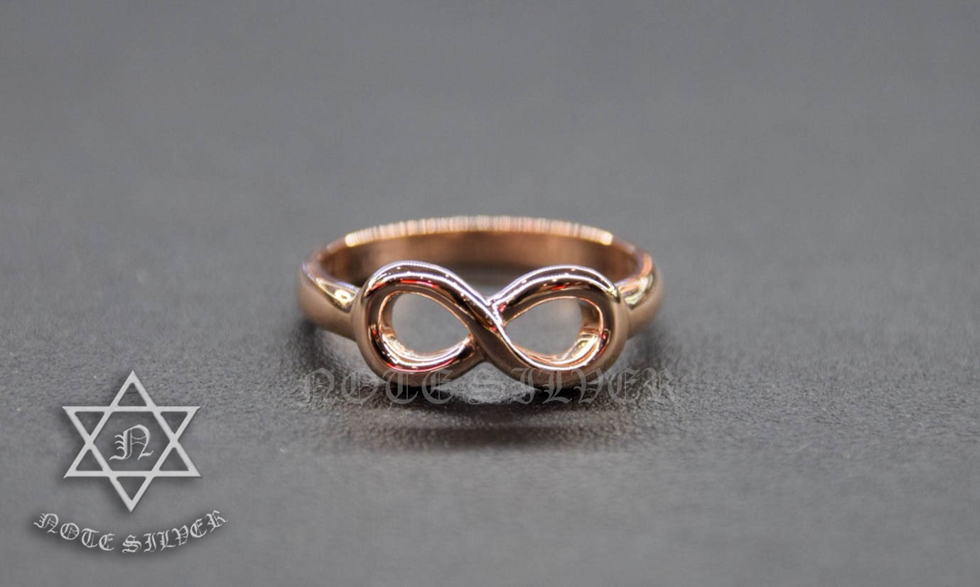 แหวนพิ้งค์โกลแท้ INFINITY RING 9K Pink/Rose Gold NSPG1853