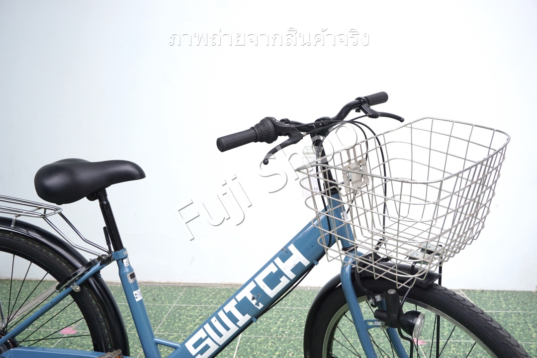 จักรยานแม่บ้านล้อโต ญี่ปุ่น - ล้อ 27.5x1.95 - เกียร์ 6 สปีด - Switch - สีฟ้า [จักรยานมือสอง]