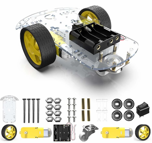 ชุดรถหุ่นยนต์หลบหลีกสิ่งกีดขวางและเดินตามเส้น (Smart Car Kit 2WD Robot)