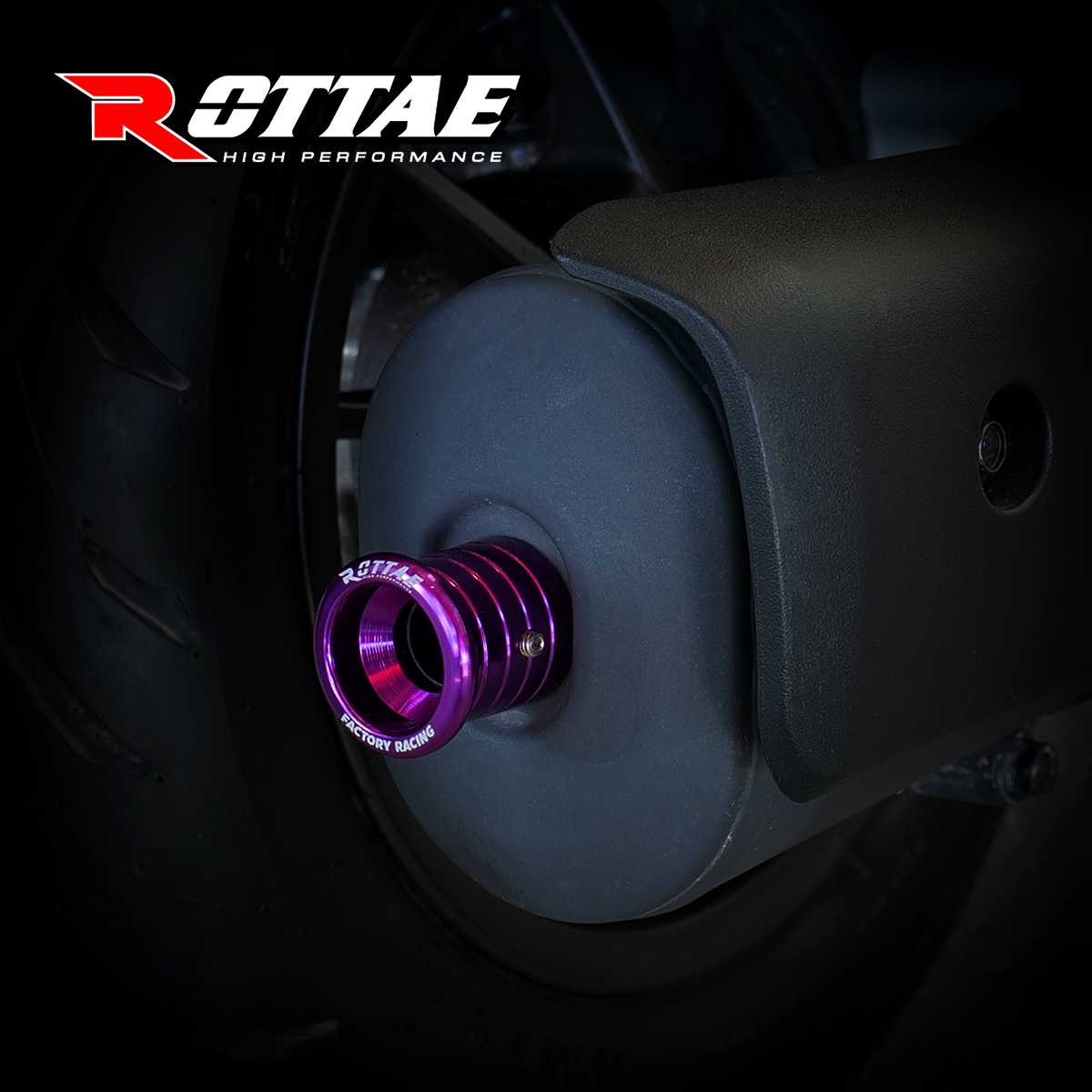 ครอบปลายท่อ CNC (น็อตสแตนเลส) ROTTAE สำหรับรถ : GIORNO+ 125 ราคา320