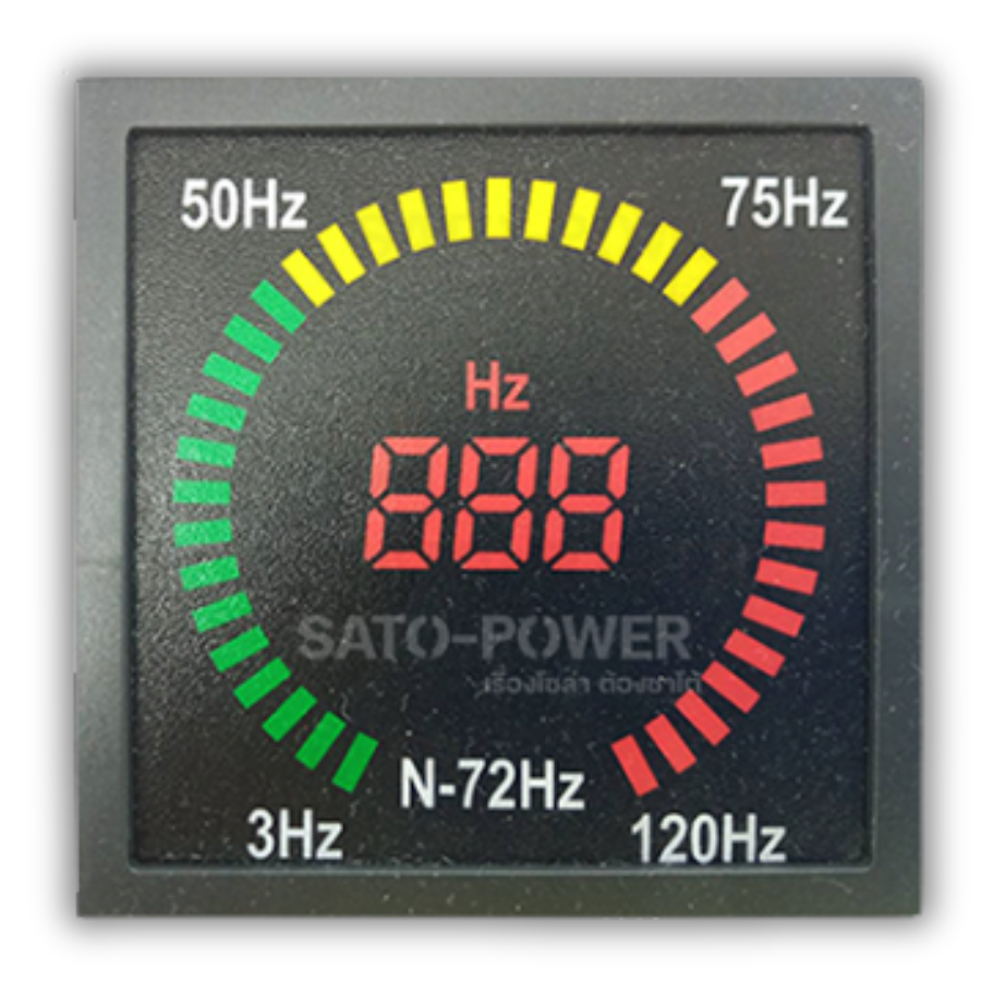 BF N-72Hz 3-120 Hz ดิจิตอล เฮิรตซ์ มิเตอร์ Digital Hertz Meter 72x72 mm ดิจิตอลเฮิร์ตซ์มิเตอร์ ดิจิตอลเฮิร์จซ์มิเตอร์ หน้าจอวัดความถี่