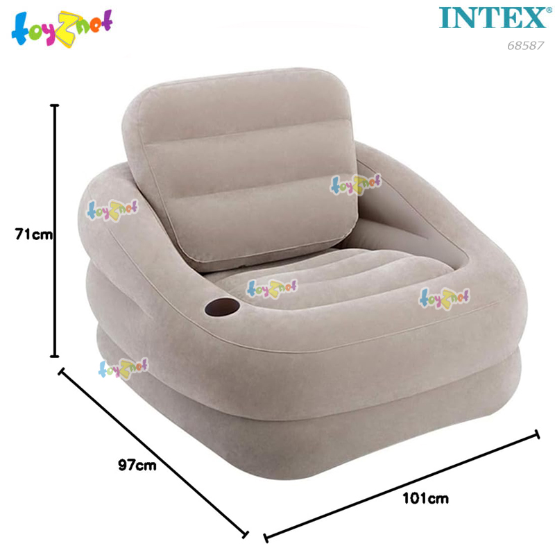 Intex Accent chair PVC Single (Gray) 0.97 x 1.07 x 0.71 m. No.68587