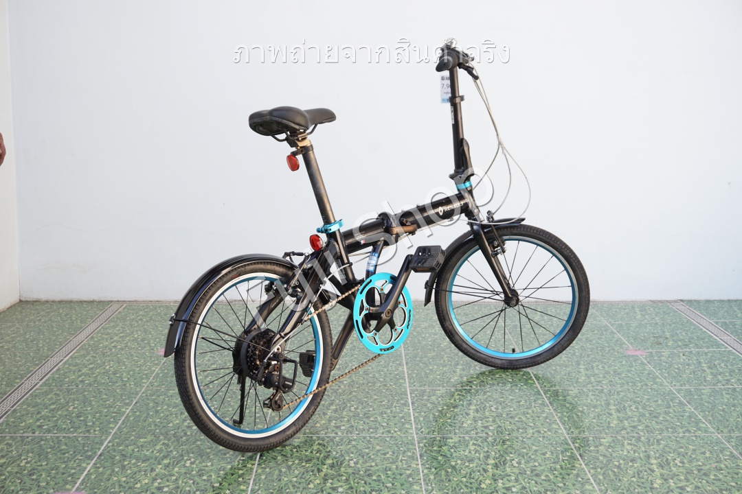 จักรยานพับได้ญี่ปุ่น - ล้อ 20 นิ้ว - มีเกียร์ - อลูมิเนียม - Renault Light 10 - สีดำ [จักรยานมือสอง]