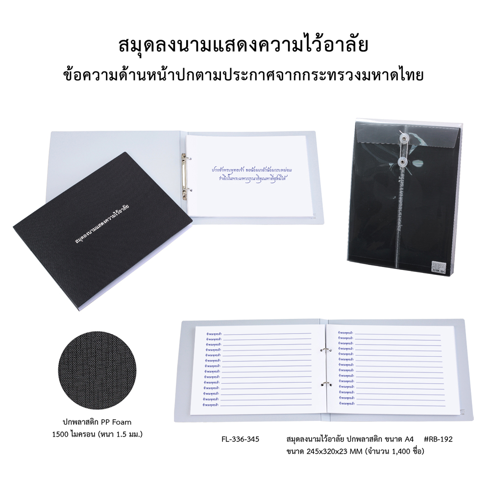 สมุดลงนามแสดงความไว้อาลัย