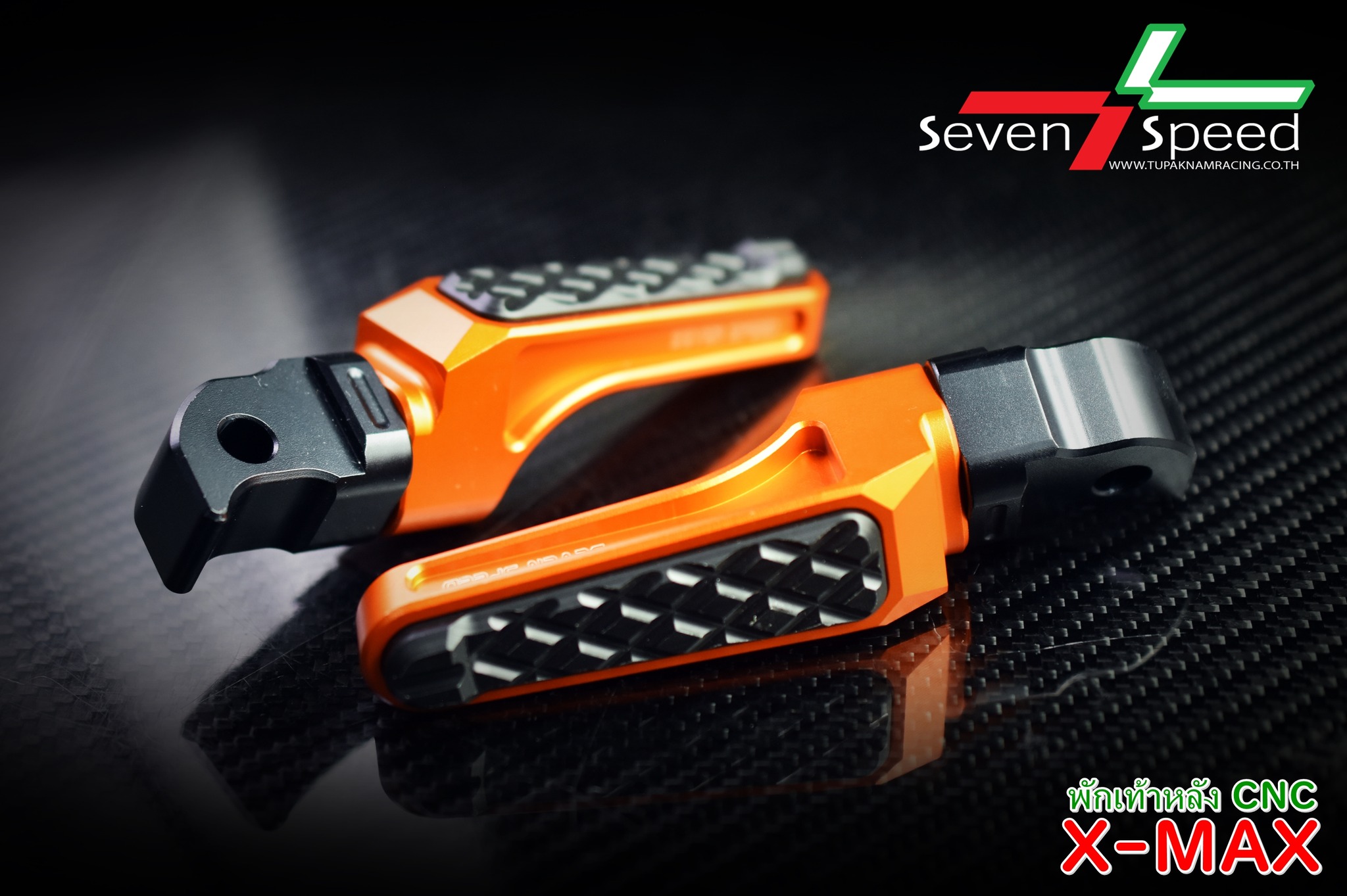 พักเท้าหลัง CNC ตรงรุ่น PG-1/N-MAX155 ปี2020/X-MAX300 พักเท้าหลังSevenspeed ราคา 900 บาท