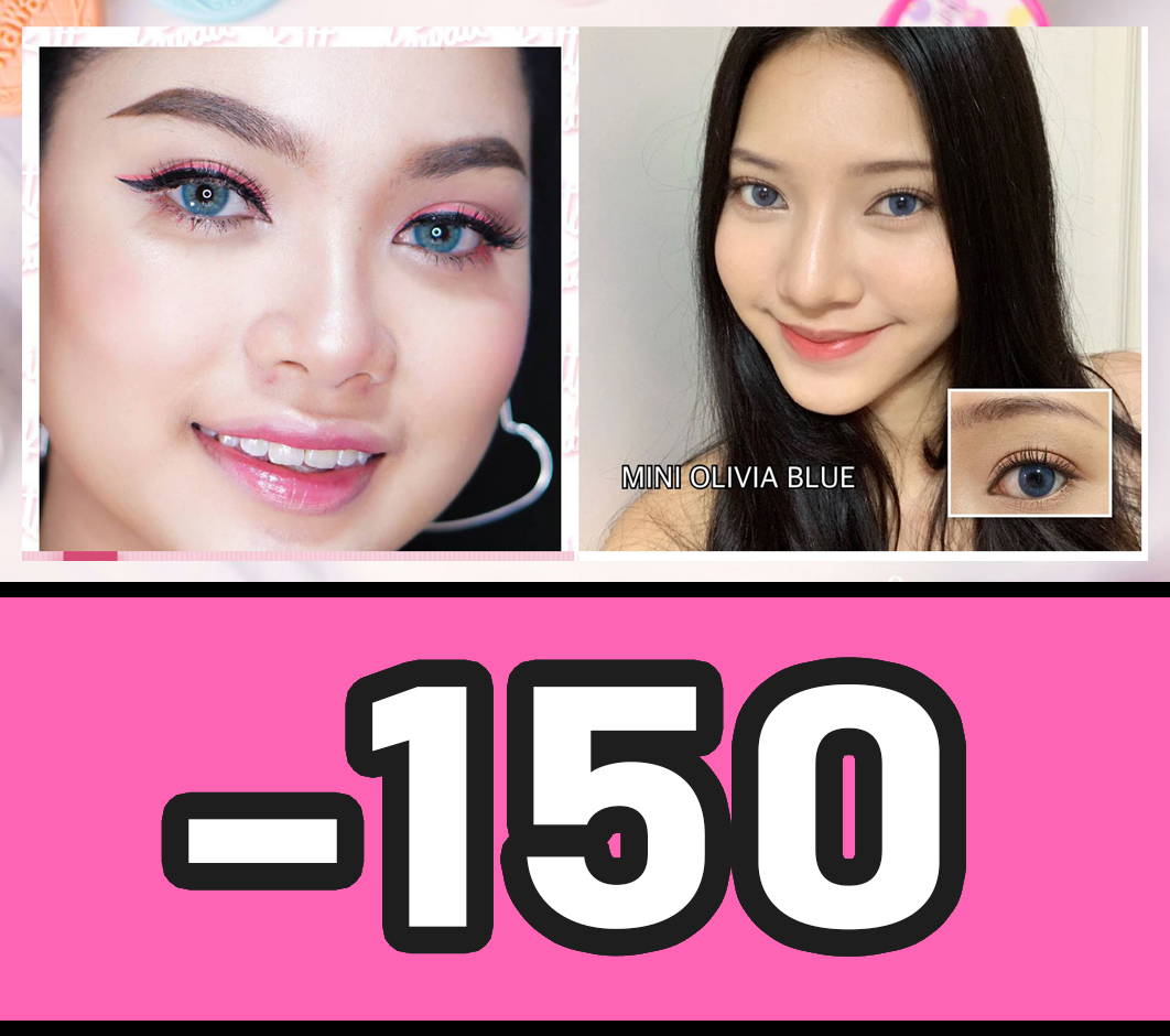 EYEOK 👍-1.50 เลนส์สายตา น้ำตาล เลนส์สี สั้น -150 คอนแทคเลนส์ มินิ / บิ๊กอาย