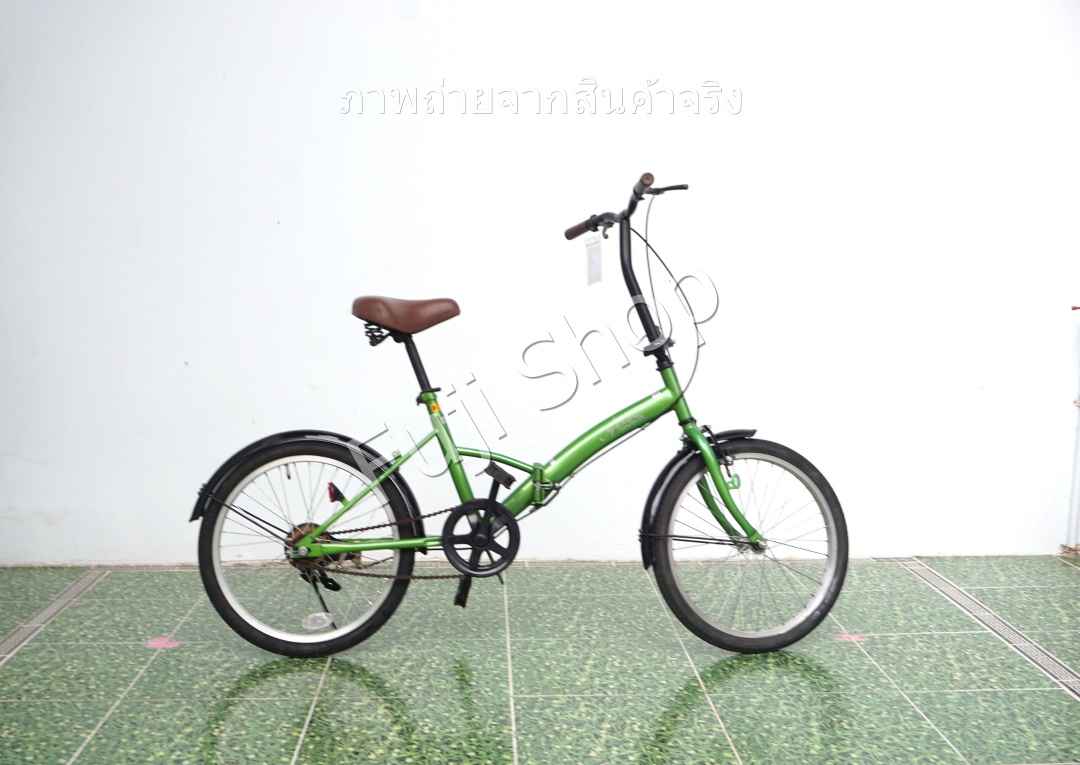 จักรยานพับได้ญี่ปุ่น - ล้อ 20 นิ้ว - ไม่มีเกียร์ - สีเขียว [จักรยานมือสอง]