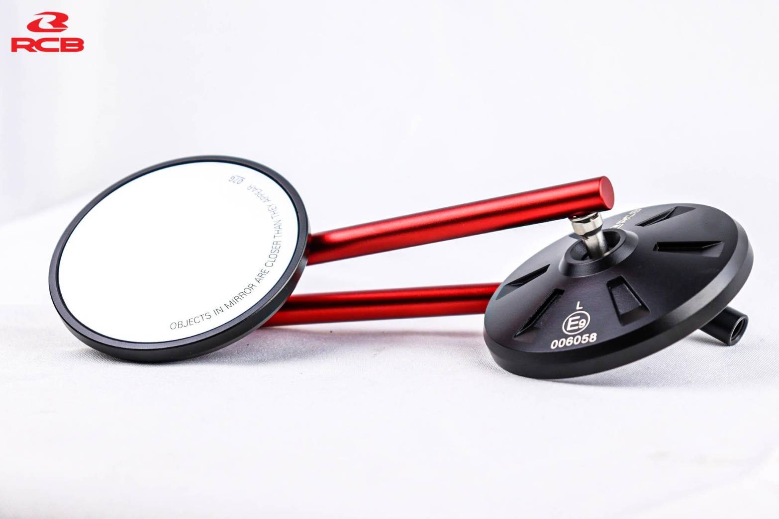 กระจก RCB S6 side mirror มี 4 สี ดำ,แดง,น้ำเงิน,เงิน