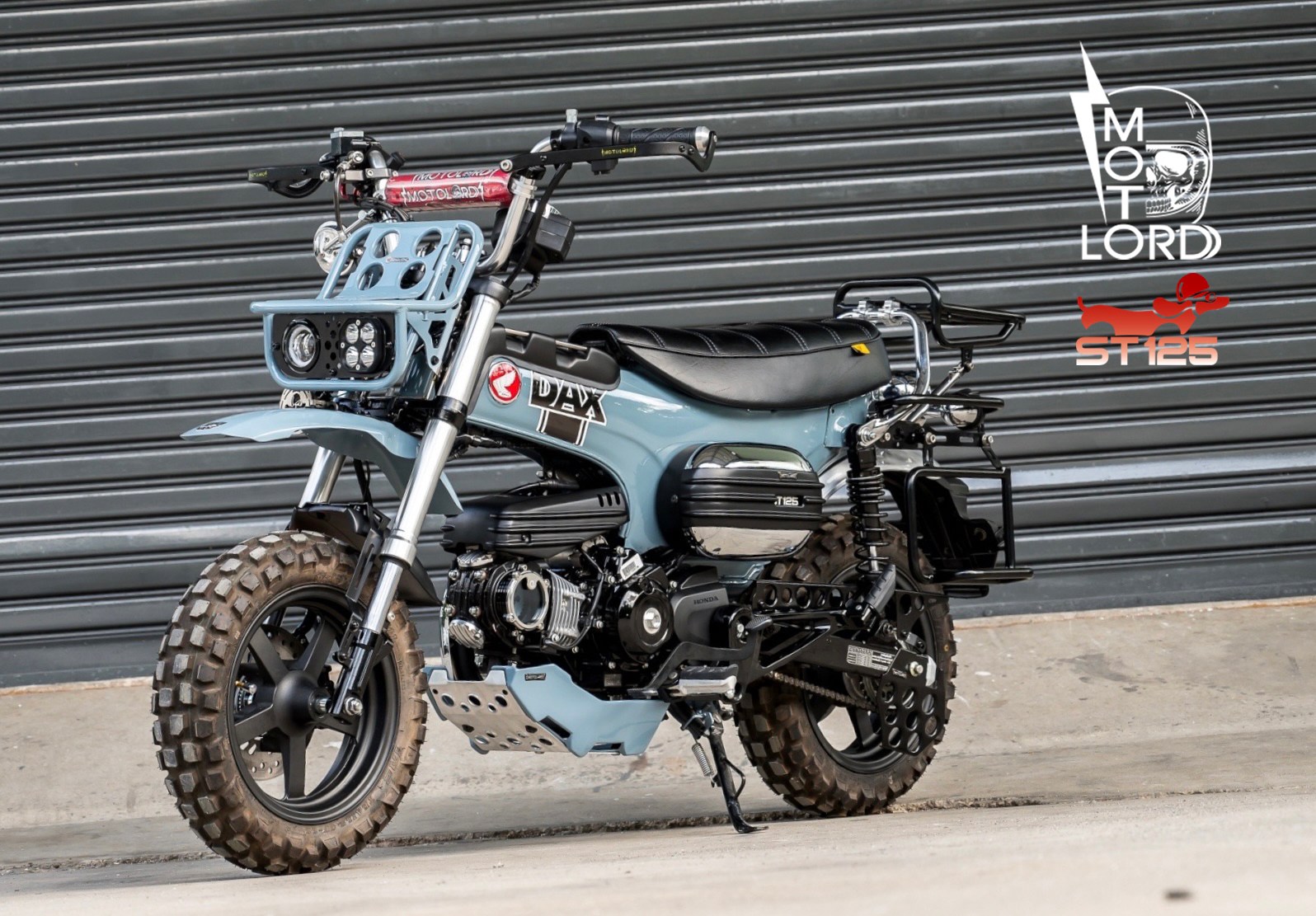 ไฟหน้า Motolord Front head light Kustom Dax125 ราคา6100฿ สีเทา แดง ดำ