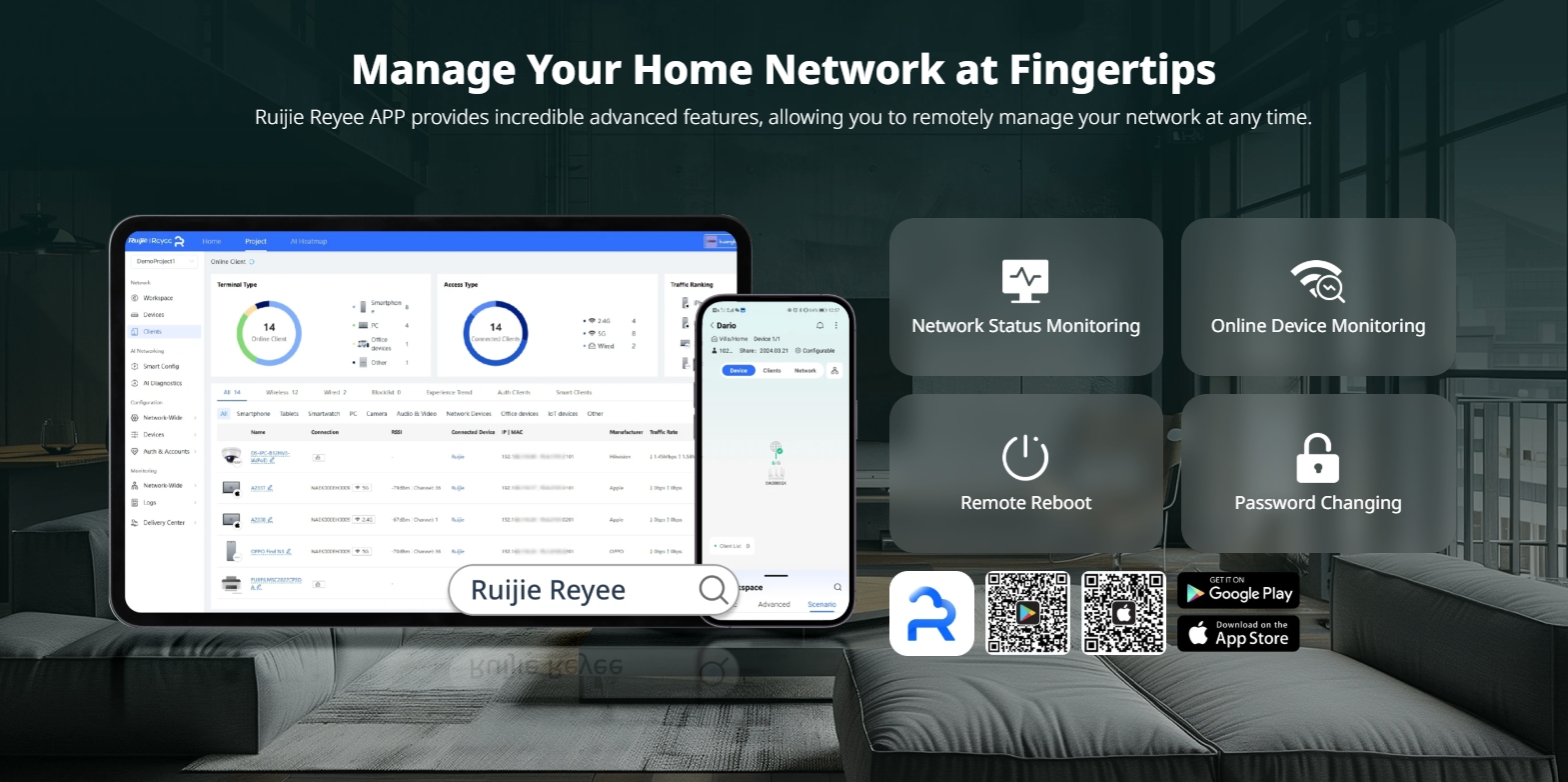 RUIJIE RG-EW3000GX CLOUD ROUTER Wi-Fi 6, 3000Mbps, Dual-WAN, Dual Band 2.4/5GHz BY BILLIONAIRE SECURETECH RG-EW3000GX
