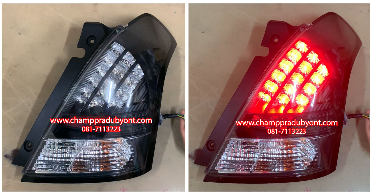 ไฟท้าย SUZUKI SWIFT 2009-2011 ดำ LED
