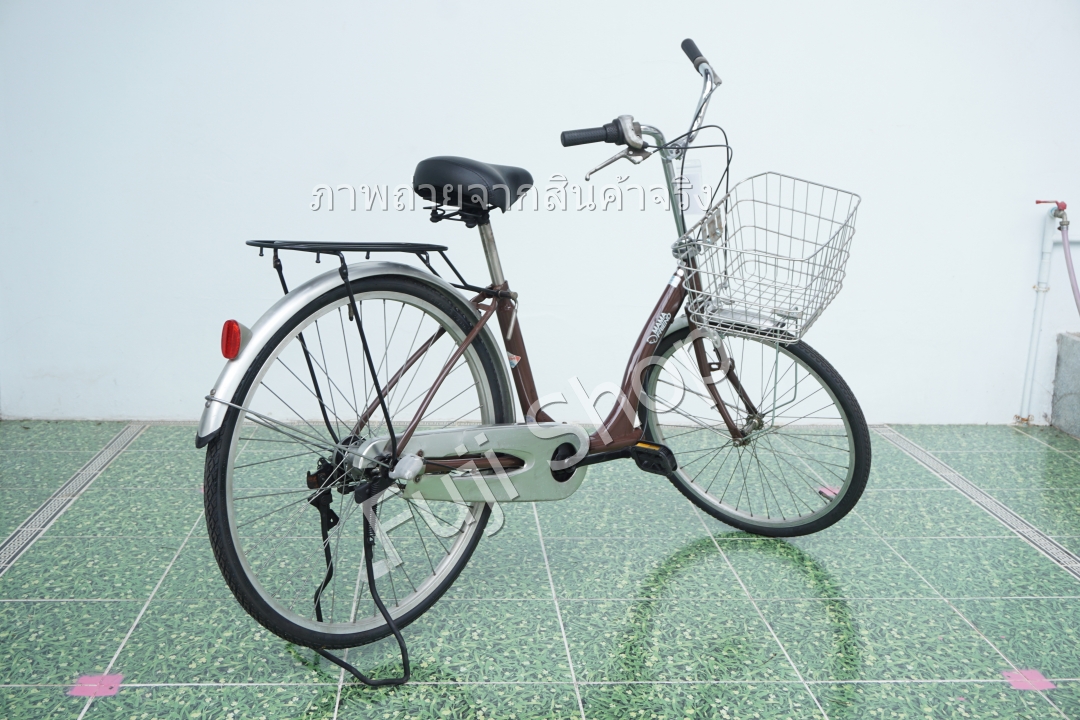 จักรยานแม่บ้านญี่ปุ่น - ล้อ 22 / 26 นิ้ว - เกียร์ดุม 3 สปีด - สีน้ำตาล [จักรยานมือสอง]