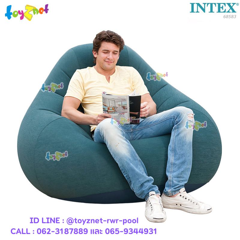 Intex Deluxe Beanless Bag Chair - Classic Teal 1.22x1.27x0.81 m. no.68583