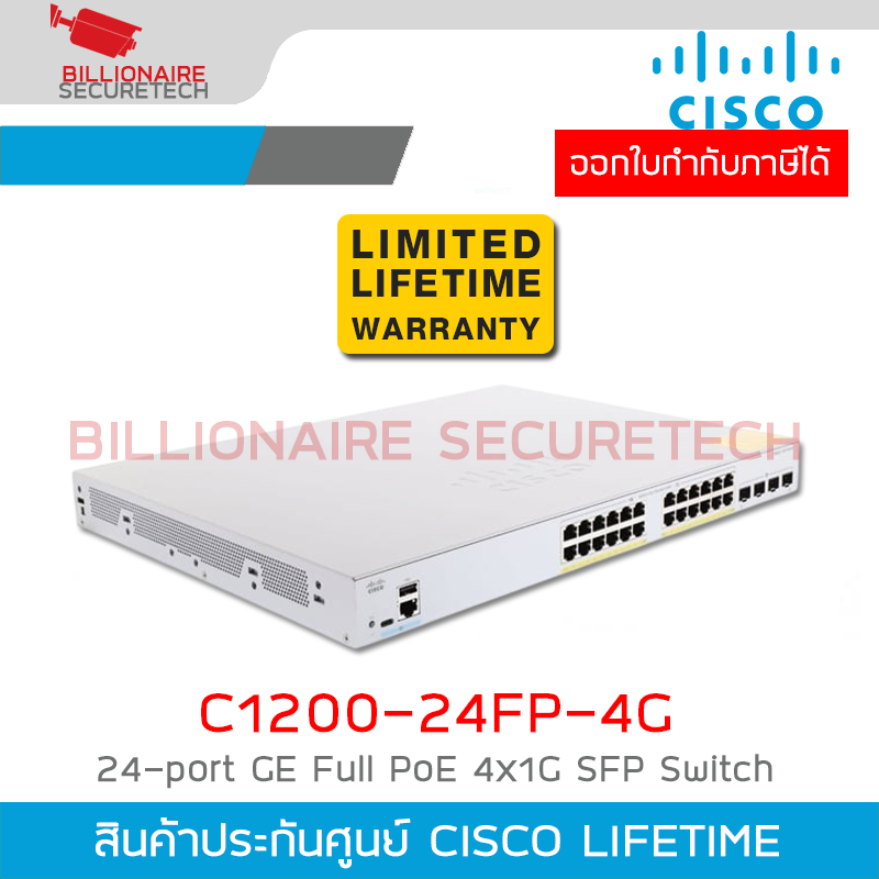 CISCO C1200-24FP-4G : 24-port GE Full PoE 4x1G SFP Switch BY BILLIONAIRE SECURETECH CISCO C1200-24FP-4G