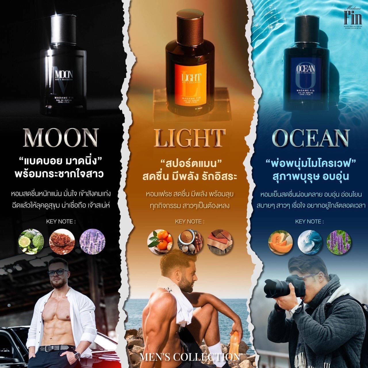 น้ำหอมมาดามฟิน ( โปร M2 ) น้ำหอมผู้ชาย 2 ขวด แถมสบู่ 1 ก้อน
