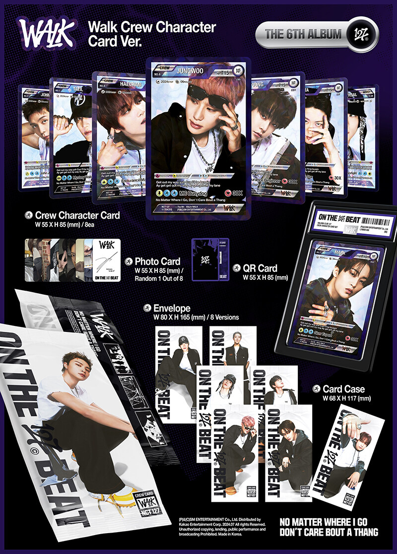 [PRE-ORDER] NCT 127 - 6th Album "WALK" (Walk Crew Character Card ver.)