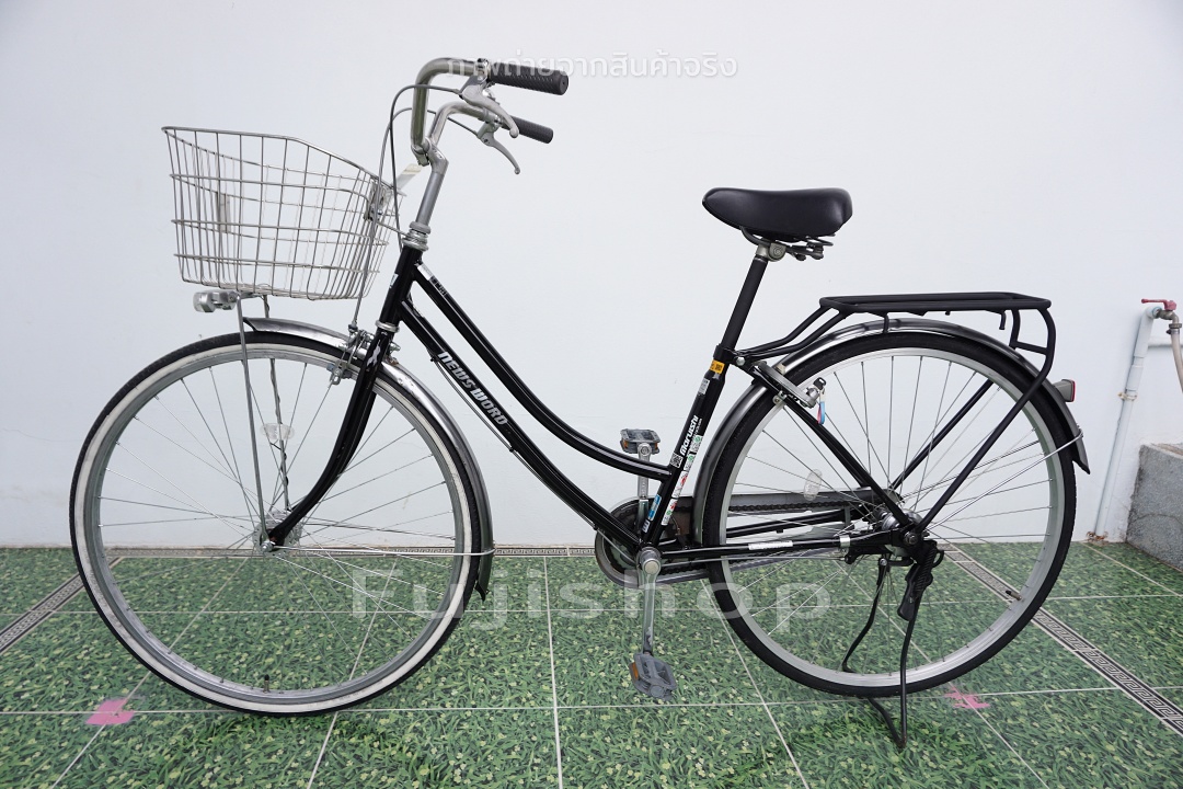 จักรยานแม่บ้านญี่ปุ่น - ล้อ 27 นิ้ว - ไม่มีเกียร์ - ไฟหน้าอัตโนมัติ - Maruishi - สีดำ [จักรยานมือสอง]