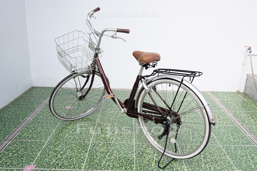 จักรยานแม่บ้านญี่ปุ่น - ล้อ 26 นิ้ว - ไม่มีเกียร์ - อลูมิเนียม - ไฟหน้าอัตโนมัติ - Miyata - สีน้ำตาล [จักรยานมือสอง]