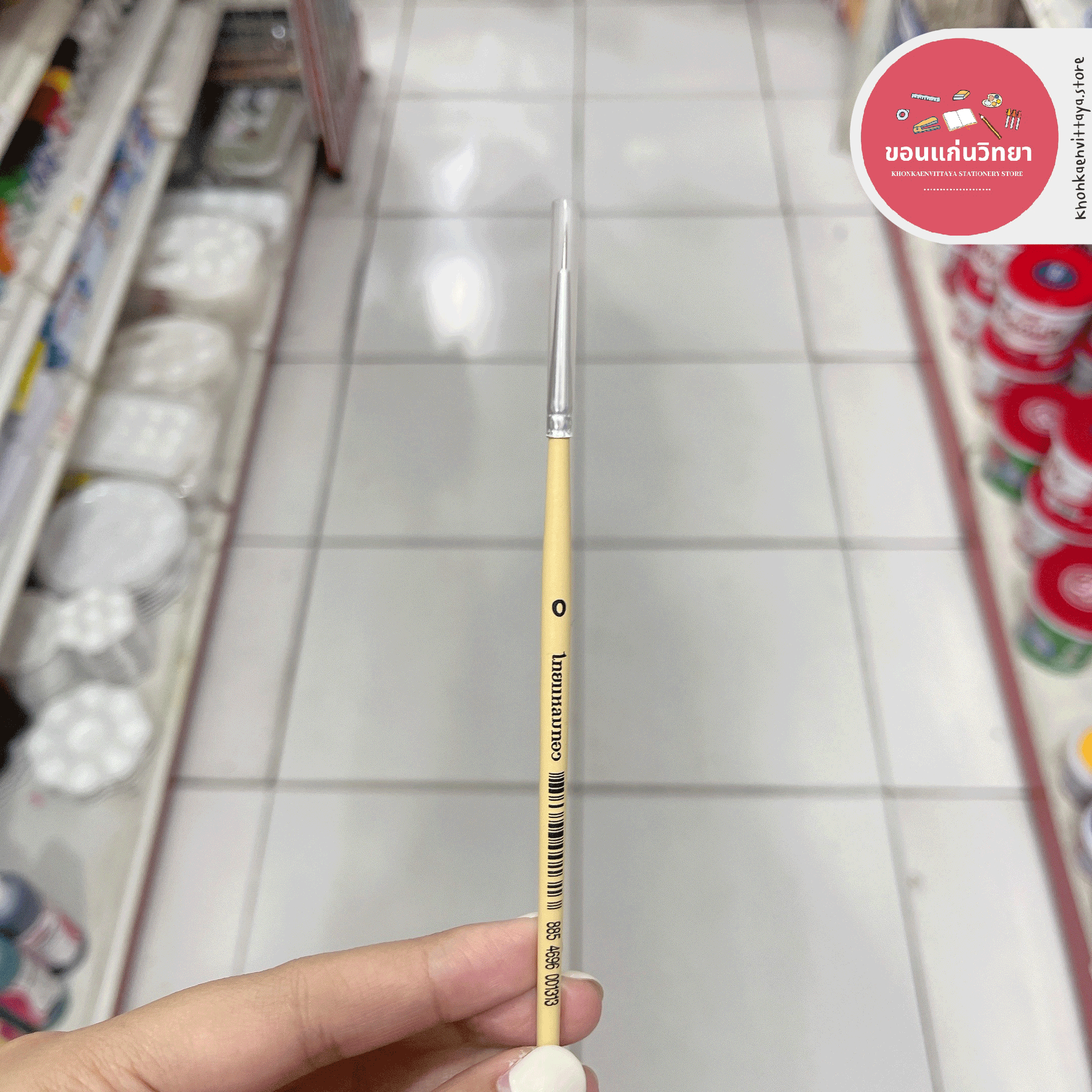 พู่กันกลม Round Brush ไทยแหลมทอง Thai Laem Thong รุ่น หัวกลม เบอร์ 0-12 จำนวน 1 ด้าม